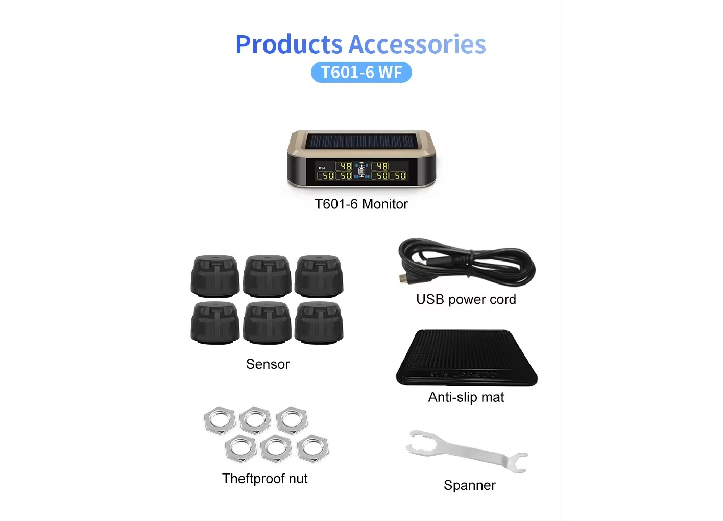 4-6 Tyres Wireless Solar TPMS For Vehicles - External Sensors - Image 3